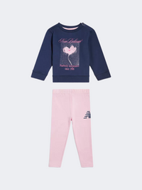 New Balance Floral Print Baby-Girls Lifestyle Set Navy