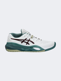 Asics Gel Resolution X Men Tennis Shoes White/Dark Aubergine