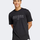 Adidas Tech Linear Graphic Men Sportswear T-Shirt Black