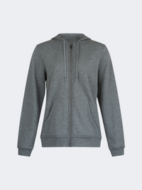 Oil And Gaz Brushed Unisex Lifestyle Full  Zip Hoodie Grey/White