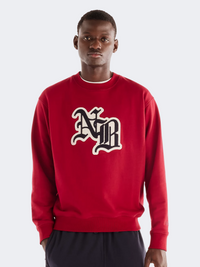 New Balance Varsity Old English Crew Men Lifestyle Sweatshirt Podium Red