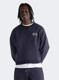 New Balance Athletics Crafted Fleece Crew Men Lifestyle Sweatshirt Dark Night