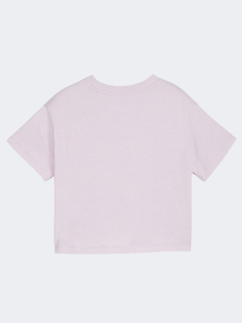 Puma Essentials Plus Blossom Aop Girls Lifestyle T-Shirt Grape Mist