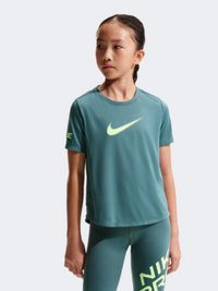 Nike Pro Dri-Fit Girls Training T-Shirt Mineral Slate
