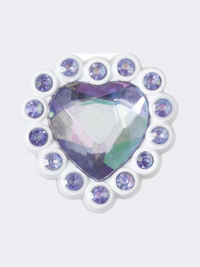 Crocs Iridescent Heart Gem Unisex Lifestyle Pins Purple/White