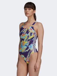 Adidas Positivisea Women Swim Monokini Dark Purple/White
