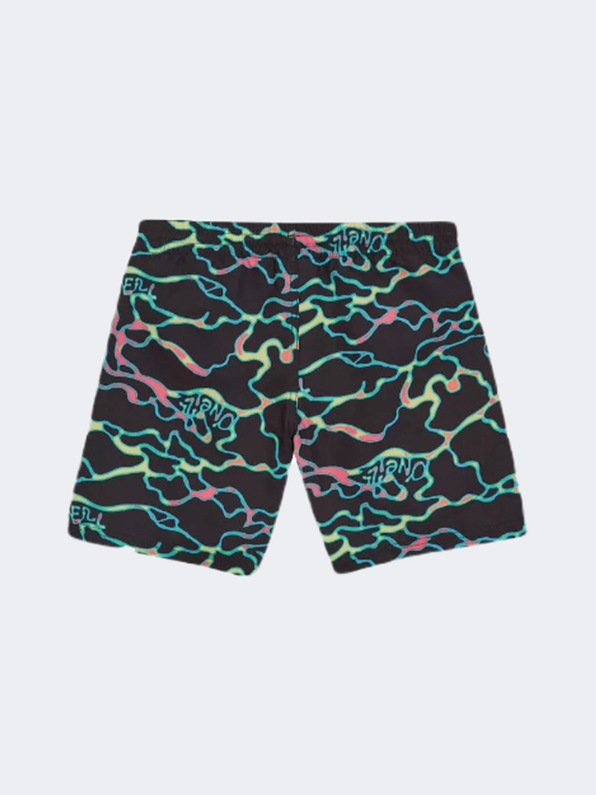 Oneill Calicrazy Boys Beach Swim Short Black Ocean