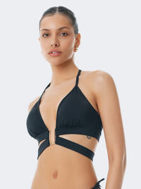 Blue Point Solids Women Beach Bra Black