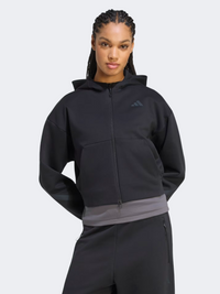 Adidas Z.N.E. Cropped Full Zip Women Sportswear Hoody Black
