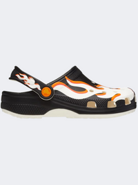Crocs Classic Glow Flames Clog Kids Lifestyle Slippers Black