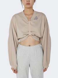 Anta Dance Knit Women Lifestyle Sweatshirt Khaki