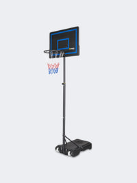 Fitness Factory Stand With Backboard 1.6 To 2.1 M Basketball Post Black/Blue