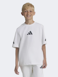 Adidas Z.N.E Kids-Unisex Sportswear T-Shirt White/Black