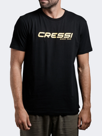 Cressi 1946 Men Diving T-Shirt Black/Yellow