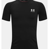 Under Armour Heatgear Boys Training T-Shirt Black/White