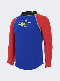 Zoggs Sea Saw Boys Beach Long Sleeve Blue/Red