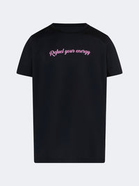 Oil And Gaz Classic Kids-Girls Lifestyle R-Neck T-Shirt Black