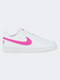 Nike Court Borough Recraft Gs-Girls Lifestyle Shoes White/Laser Fuchsia