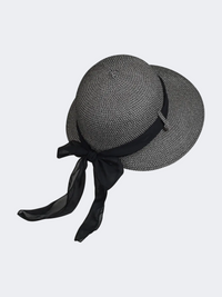 Stamion Japanese With Chiffon Ribbon Women Beach Hat Black