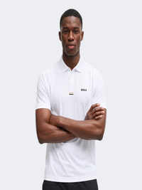 Hugo Boss Paddy Active Men Tennis Polo Short Sleeve White