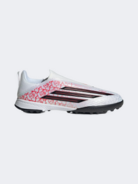 Adidas F50 League Lamine Yamal Laceless Turf Kids Football Shoes White/Black/Red