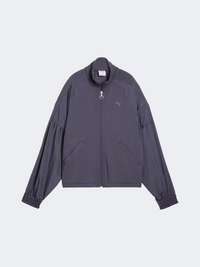 Puma Her Full Zip Relaxed Women Lifestyle Jacket Inky Depths