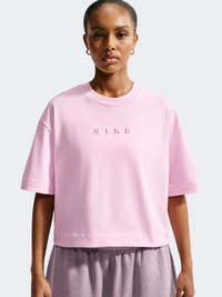 Nike Sportswear Luxe Boxy Women Lifestyle T-Shirt Pink Foam