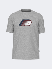 New Balance Cubed Logo Men Lifestyle T-Shirt Athletic Grey