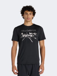 New Balance Reflective City Poly Men Performance T-Shirt Black