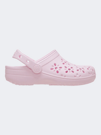 Crocs Classic Floral Cut Out Infant Lifestyle Clog Pink Milk