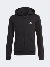 Adidas Full Zip Kids-Girls Training Hoody Black/White