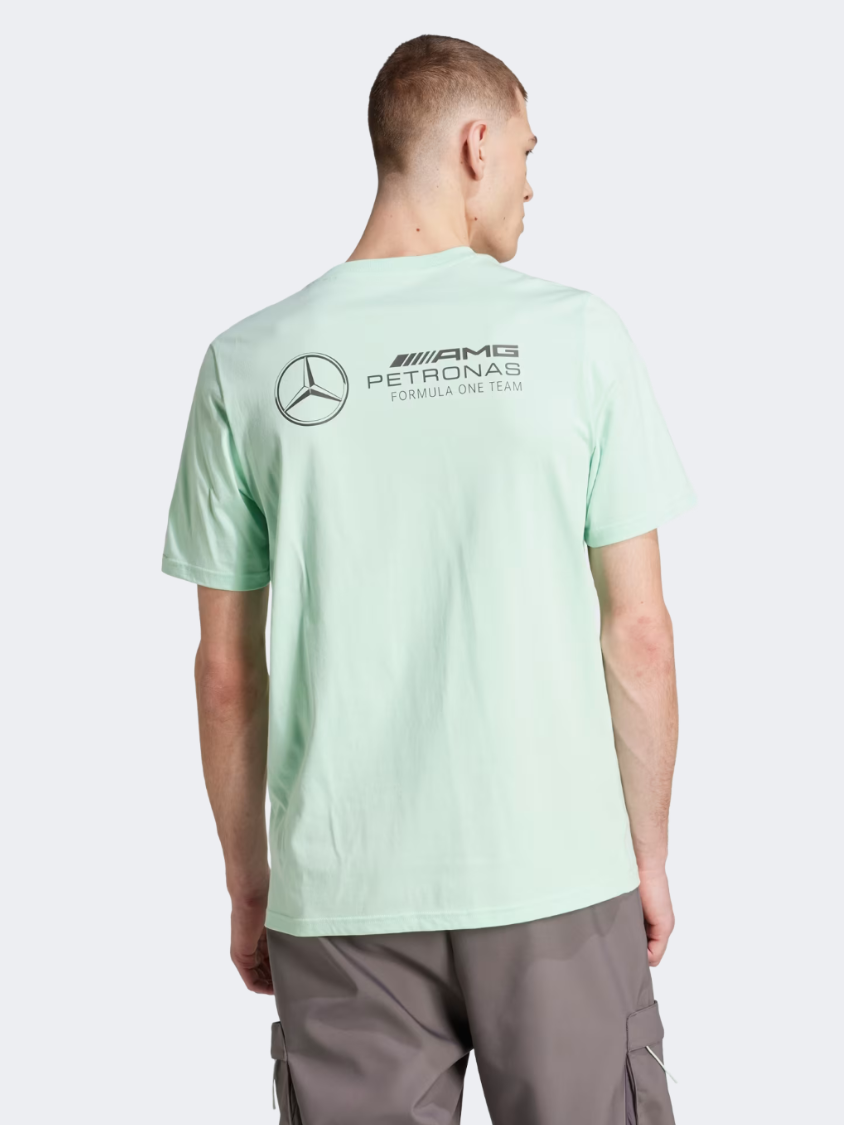 Adidas Mercedes Amg Petronas Formula One Team Premium Men Motor-Sport T-Shirt Frozen Green