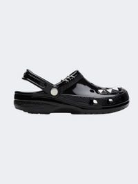 Crocs Classic Studded Clog Unisex Lifestyle Slippers Black/Silver