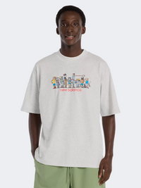 New Balance Ghica Line Up Oversized Men Lifestyle T-Shirt Ash Heather