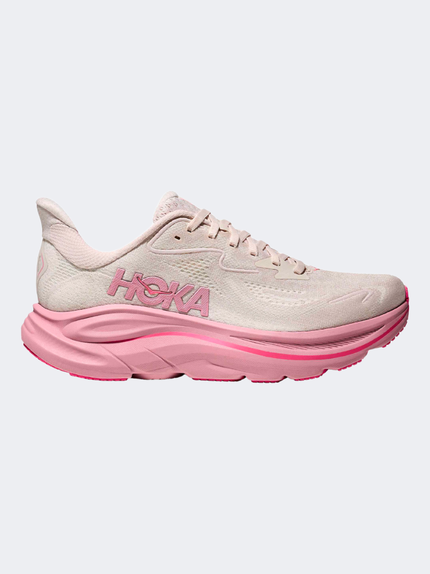 Hoka Clifton 10 Gs-Girls Running Shoes Rose Cream
