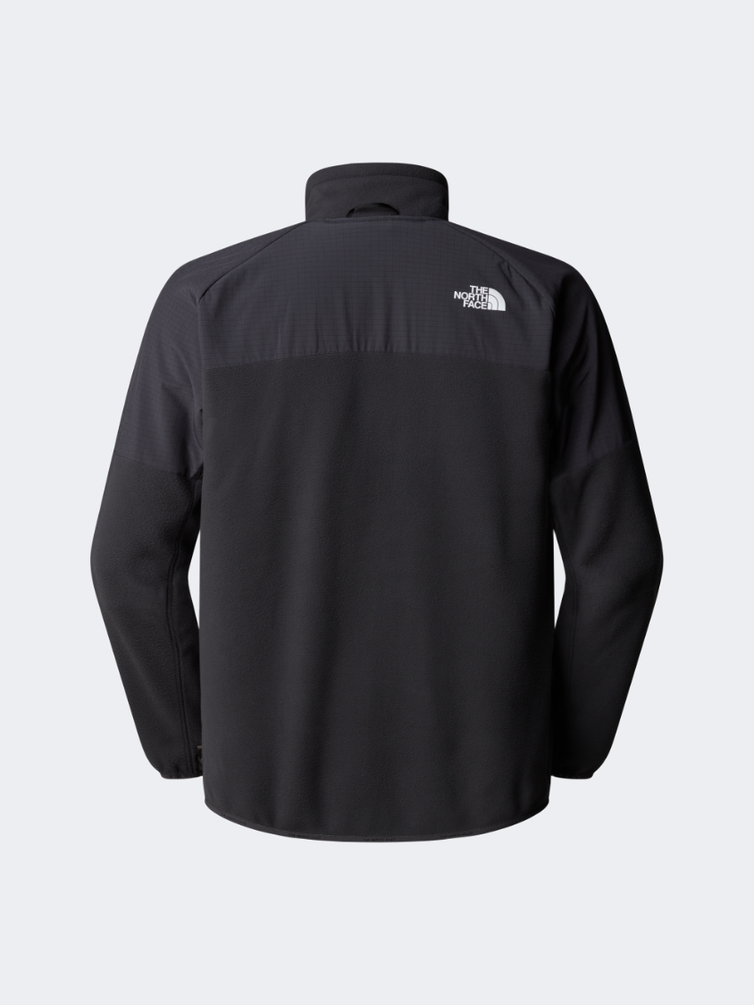 The North Face Glacier Heavyweight Full Zip Fleece Men Hiking Jacket Asphalt Grey/Black