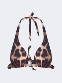 Oil And Gaz Comfortable Leopard Women Beach Bra Black