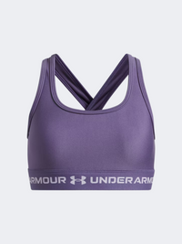 Under Armour Crossback Girls Training Bra Purple Luxe/White