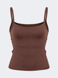 Oil & Gaz Comfortable Women Lifestyle Cross Back Tank Brown