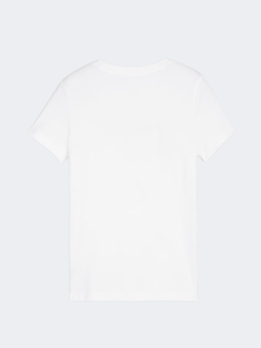 Puma Essentials Plus Blossom Girls Lifestyle T-Shirt White/Black
