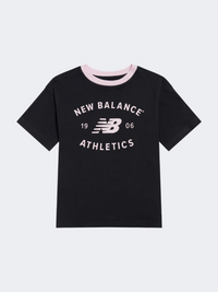 New Balance Athletics Varsity Graphic Little-Girls Lifestyle T-Shirt Black