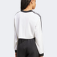 Adidas Adicolor Soccer Jacquard Crop Top Women Originals Long Sleeve White/Black