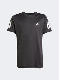 Adidas Club 3 Stripes Kids-Boys Tennis T-Shirt Black