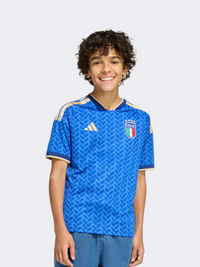 Adidas Italy 26 Home Kids-Unisex Football T-Shirt Bold Blue