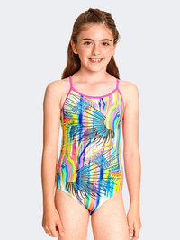 Zoggs Tropix Bella Crossback Kids-Girls Swim Monokini Multicolor