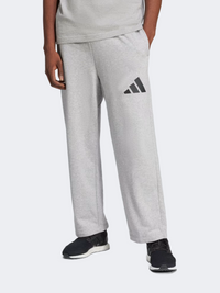 Adidas Essentials Wide Leg 3 Bar Logo Men Sportswear Pant Medium Grey Heather
