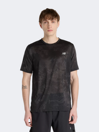 New Balance Athletics Printed Men Performance T-Shirt Castlerock