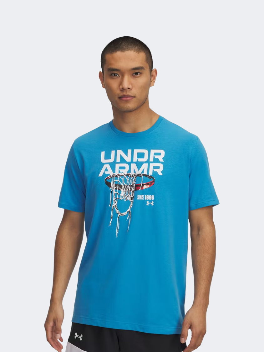 Under Armour 60/40S Hoops Net Men Basketball T-Shirt Ether Blue/White