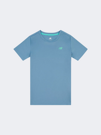 New Balance Essential Athletic Kids-Boys Performance T-Shirt Heron Blue
