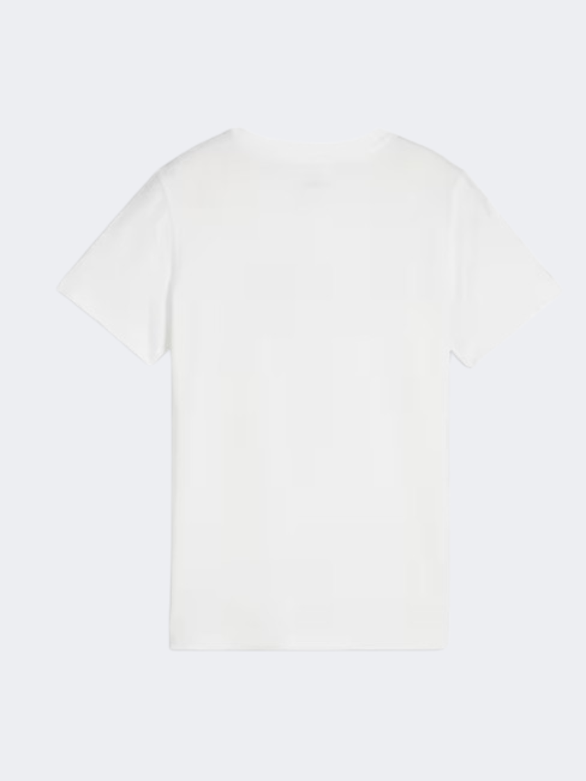 Puma Essential Plus Logo Lab Summer Boys Lifestyle T-Shirt White